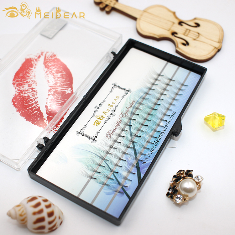 Russian pre fans volume eyelash extensions clusters length 18mm  from factory in china